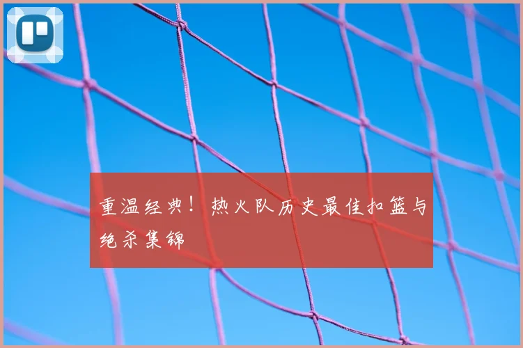 重温经典!热火队历史最佳扣篮与绝杀集锦